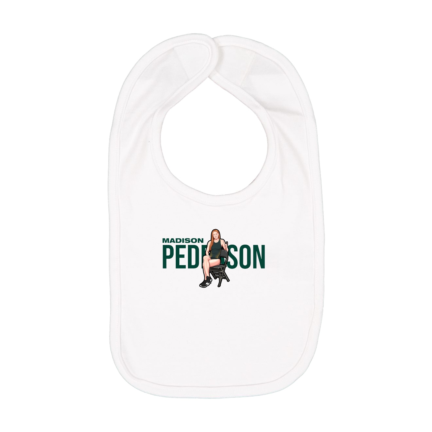Infant Bib — Player Name in White