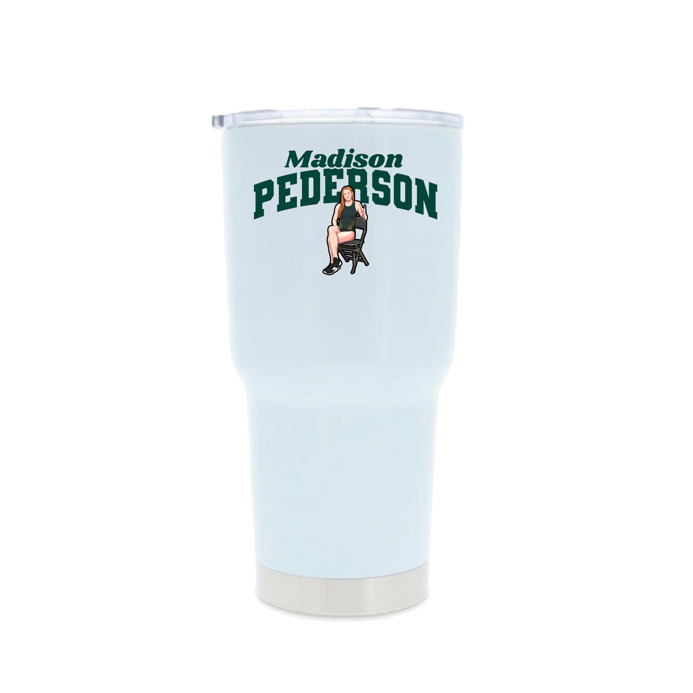 30oz Stainless Steel Tumbler — Signature Arch in White