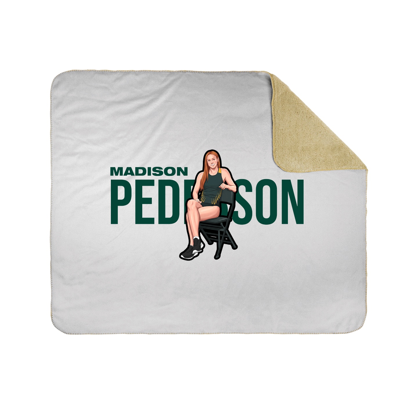 Throw Blanket — Player Name in White