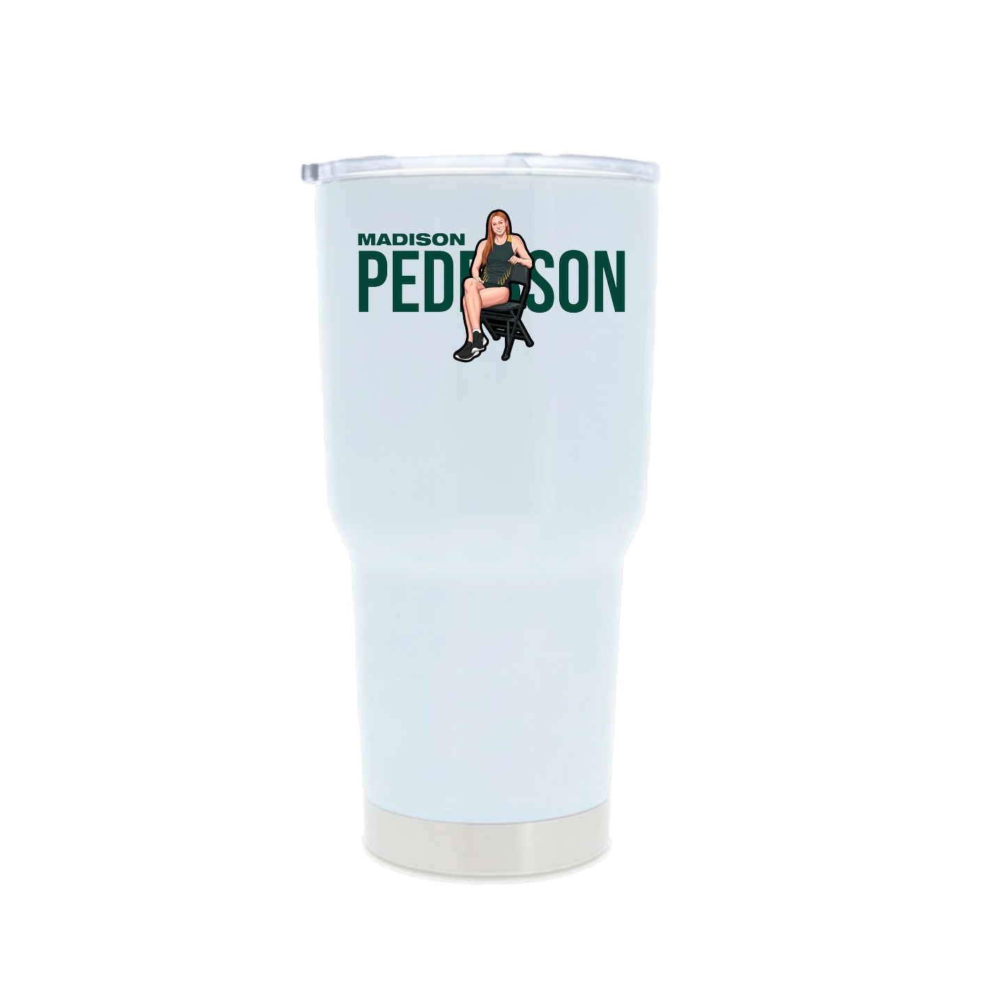 30oz Stainless Steel Tumbler — Player Name in White