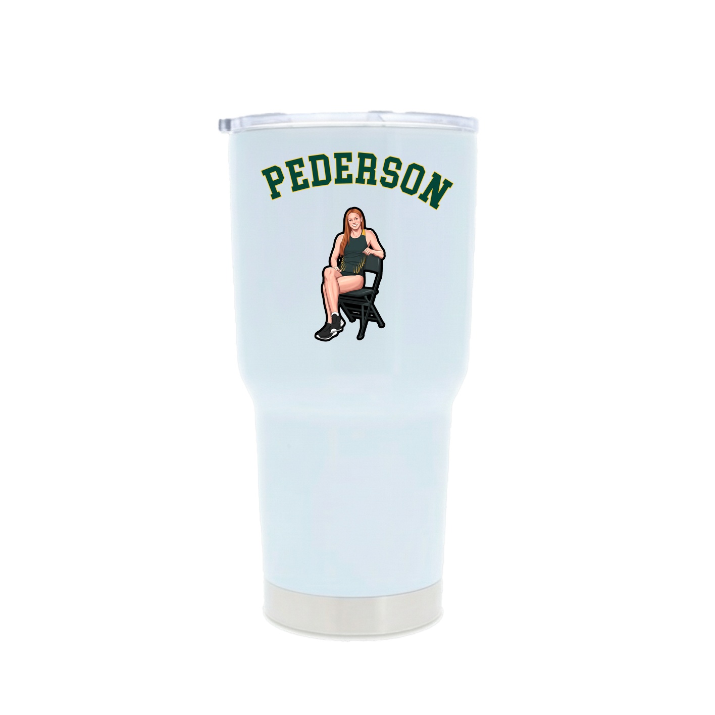 30oz Stainless Steel Tumbler — Shirsey Arch in White