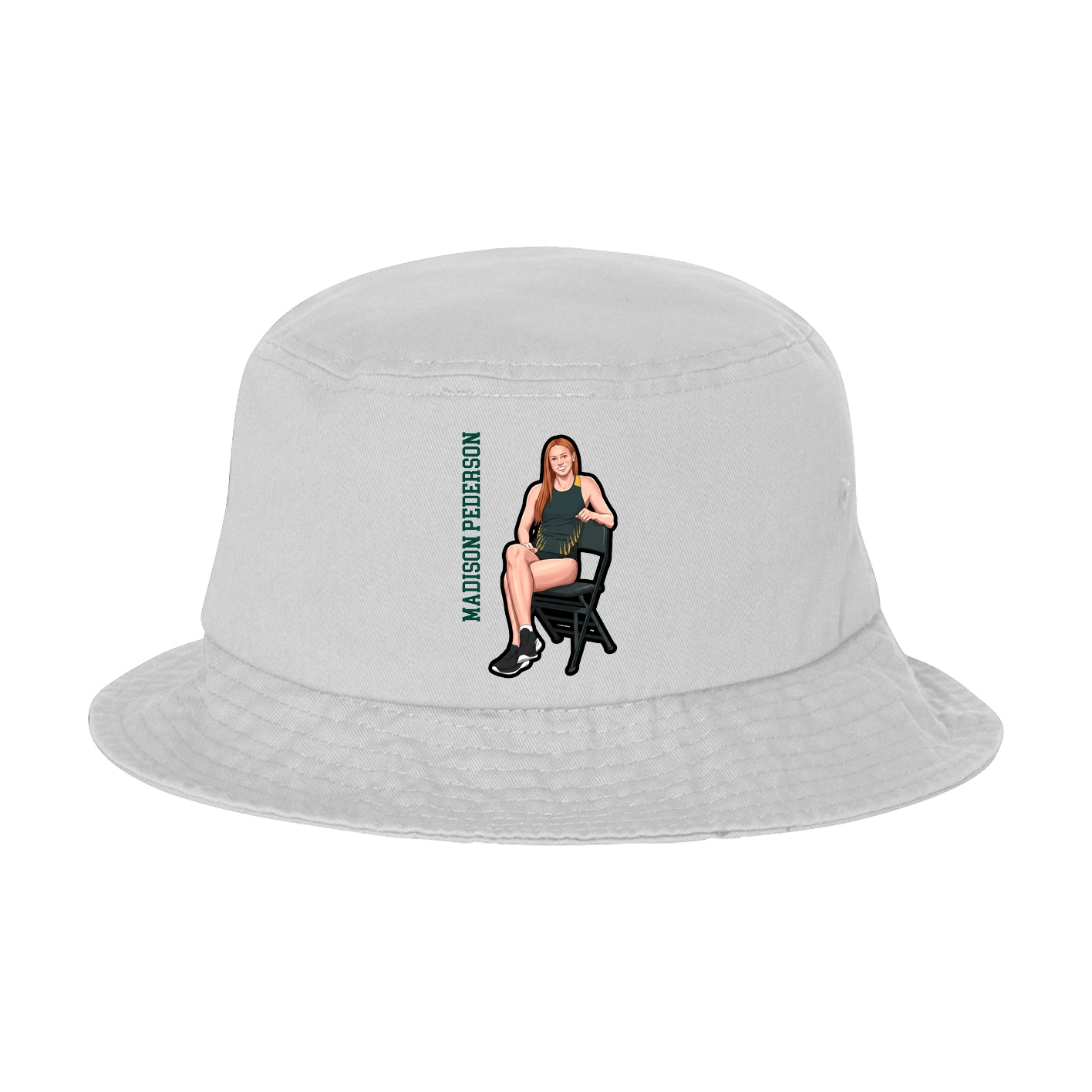 Bucket Cap — Name Vertical in White