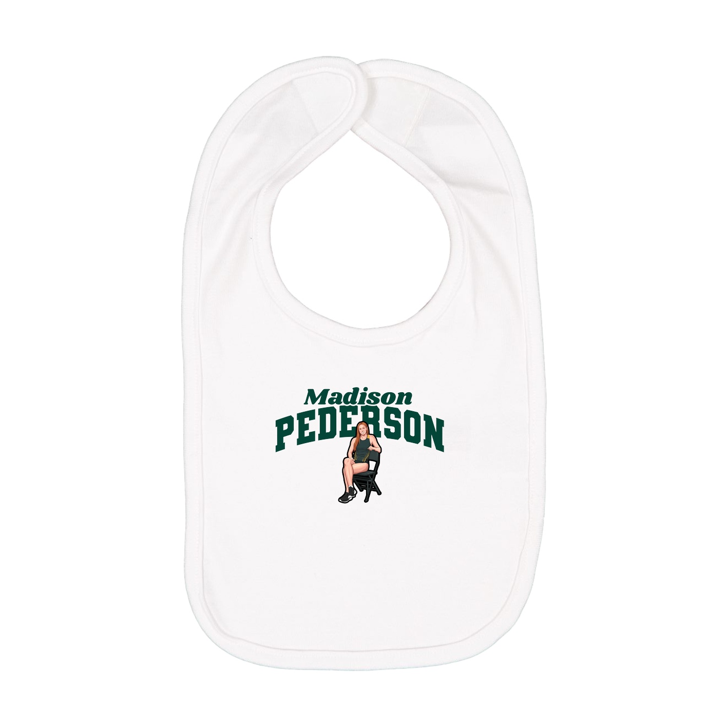 Infant Bib — Signature Arch in White