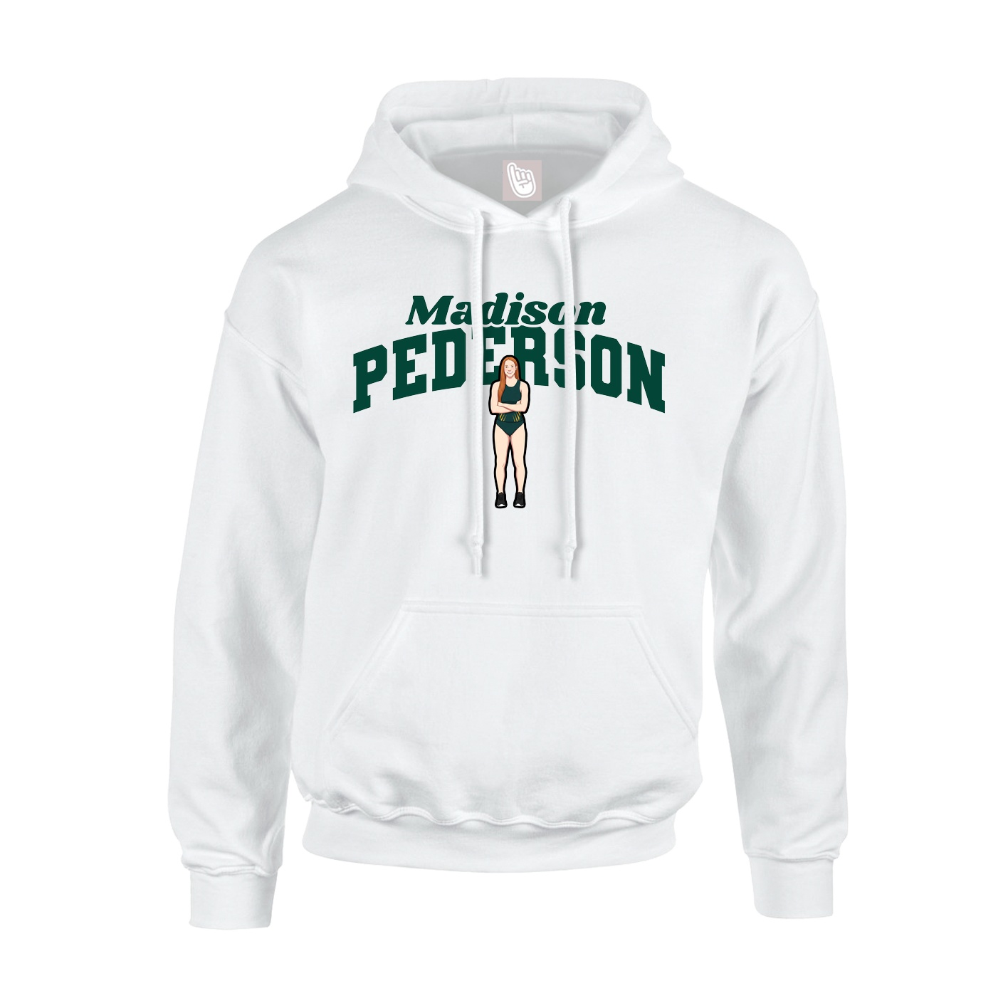 Hoodie — Signature Arch in White