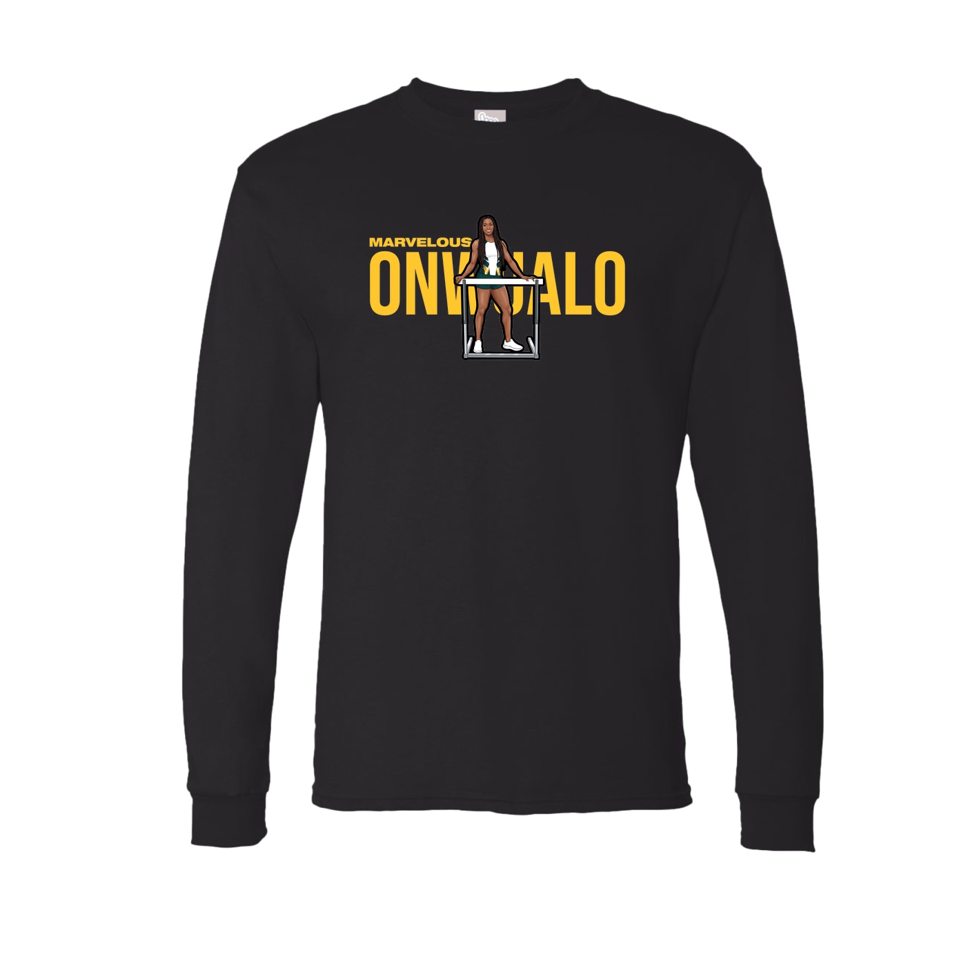 Long Sleeve Tee — Player Name in Black