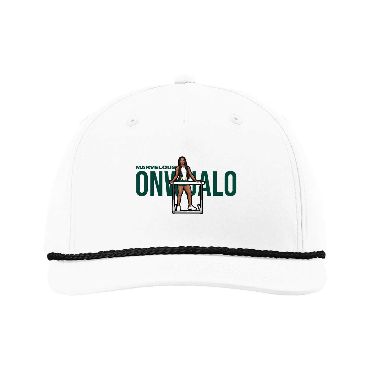 Five-Panel Classic Rope Cap — Player Name in White