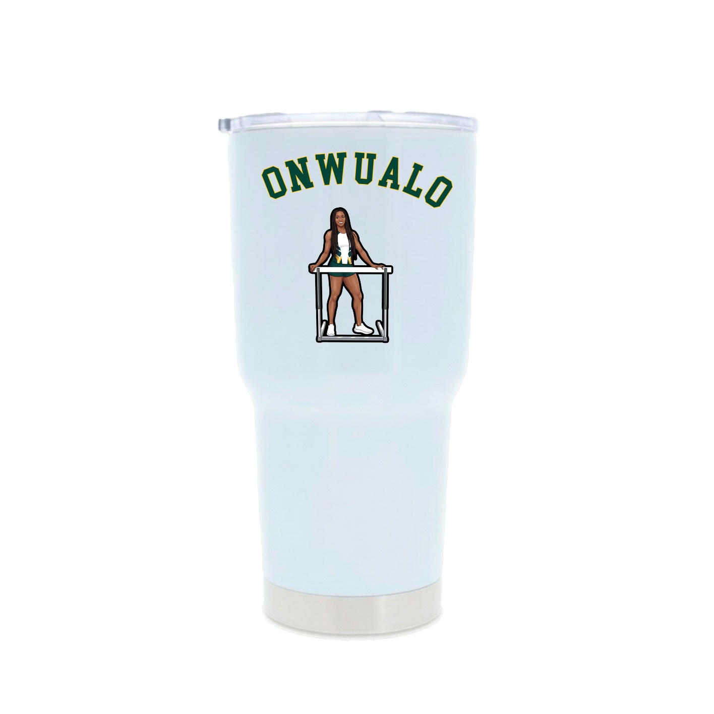 30oz Stainless Steel Tumbler — Shirsey Arch in White