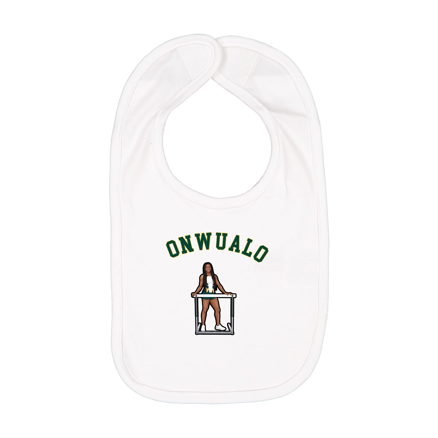 Infant Bib — Shirsey Arch in White