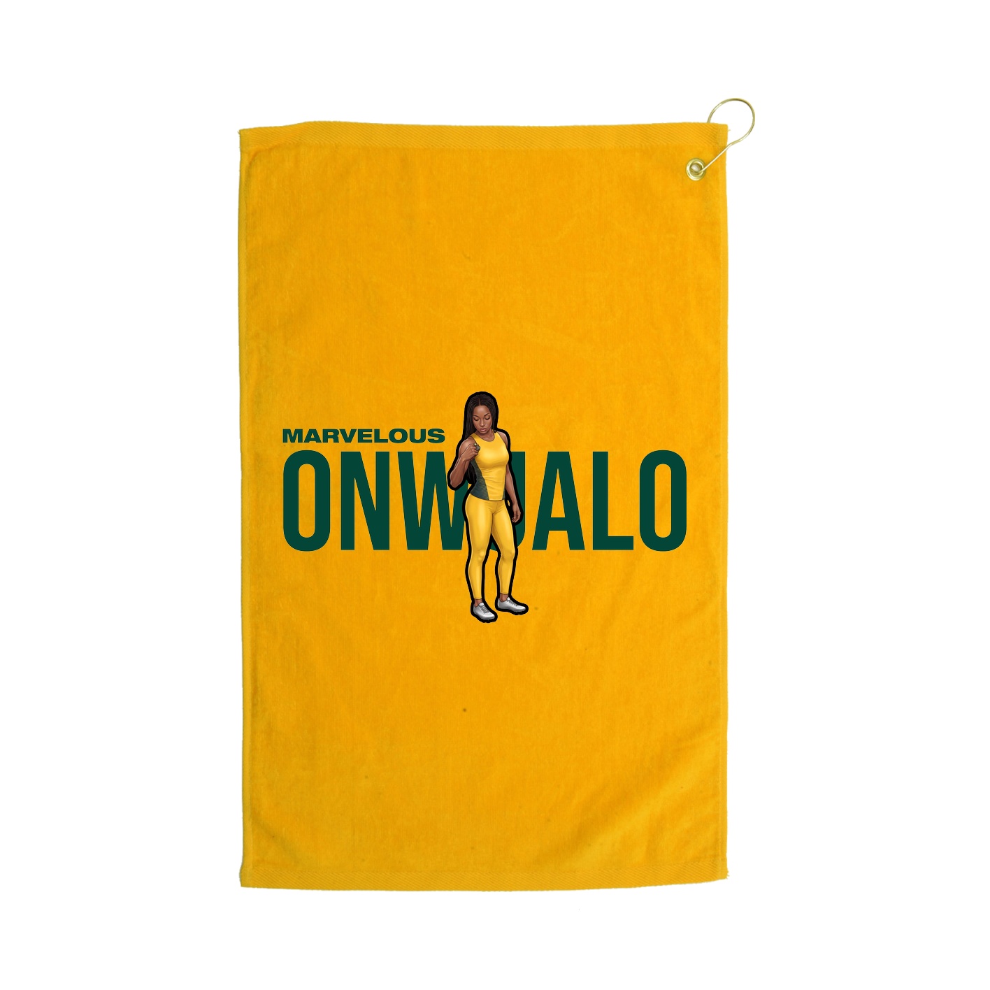 Golf Towel — Player Name in Gold