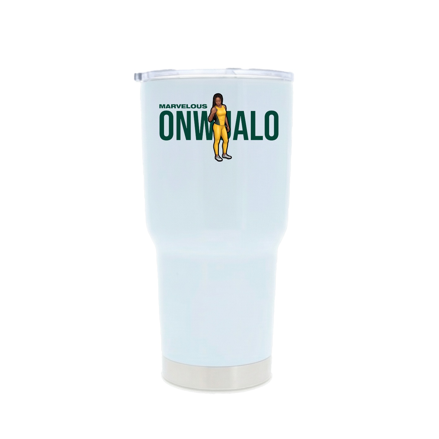 30oz Stainless Steel Tumbler — Player Name in White
