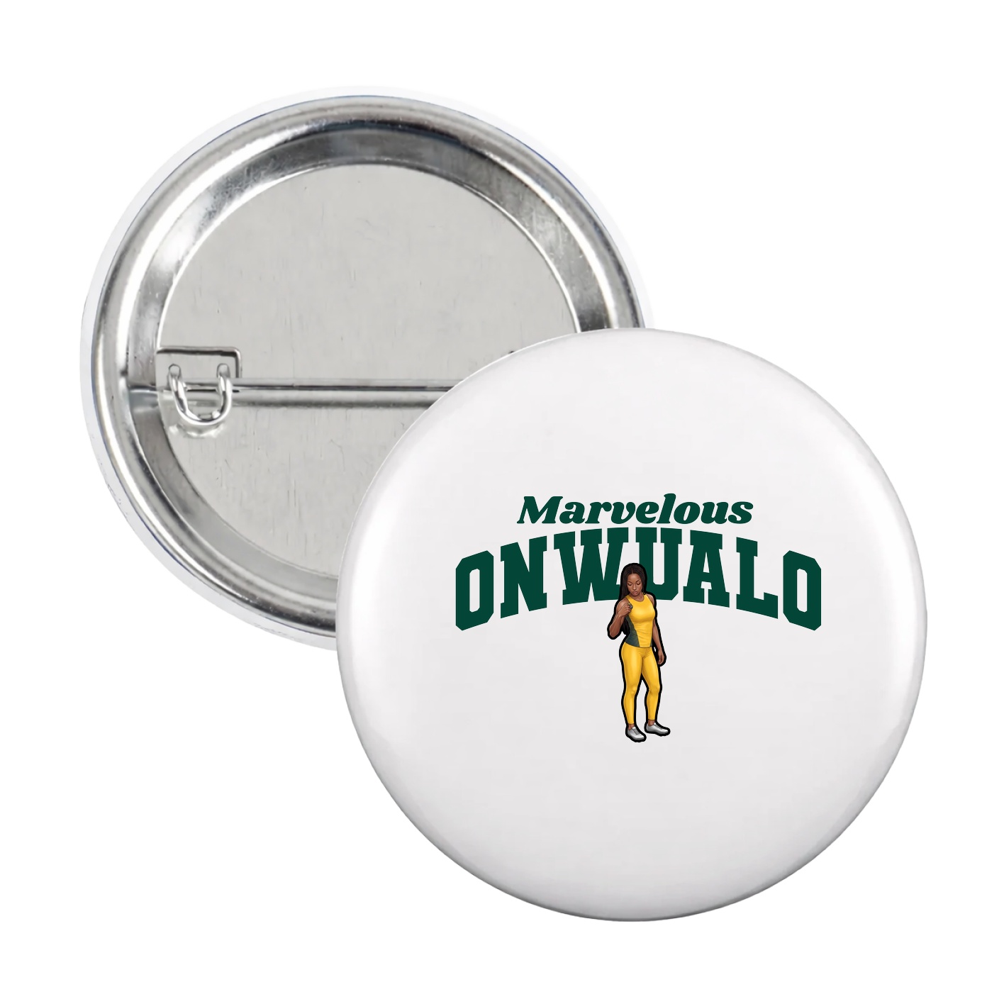 Game Day Button — Signature Arch in White