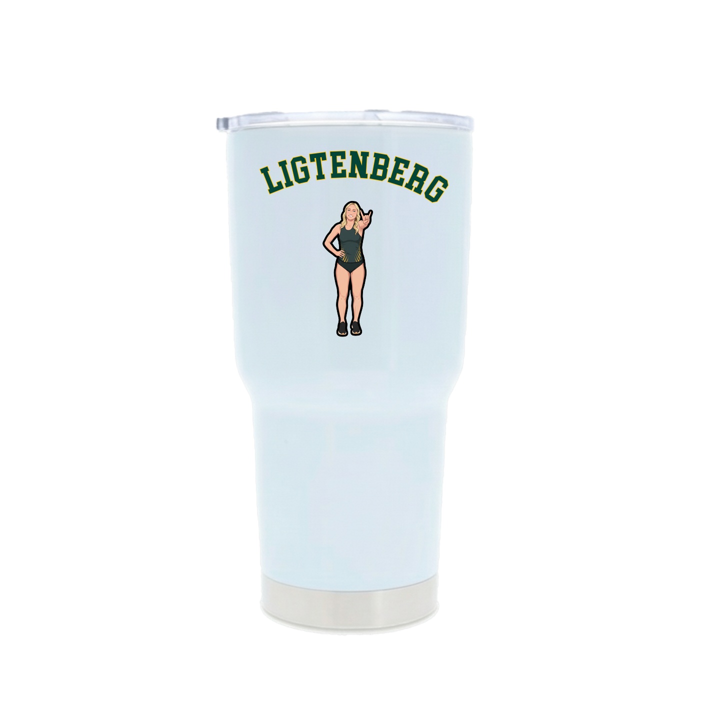 30oz Stainless Steel Tumbler — Shirsey Arch in White