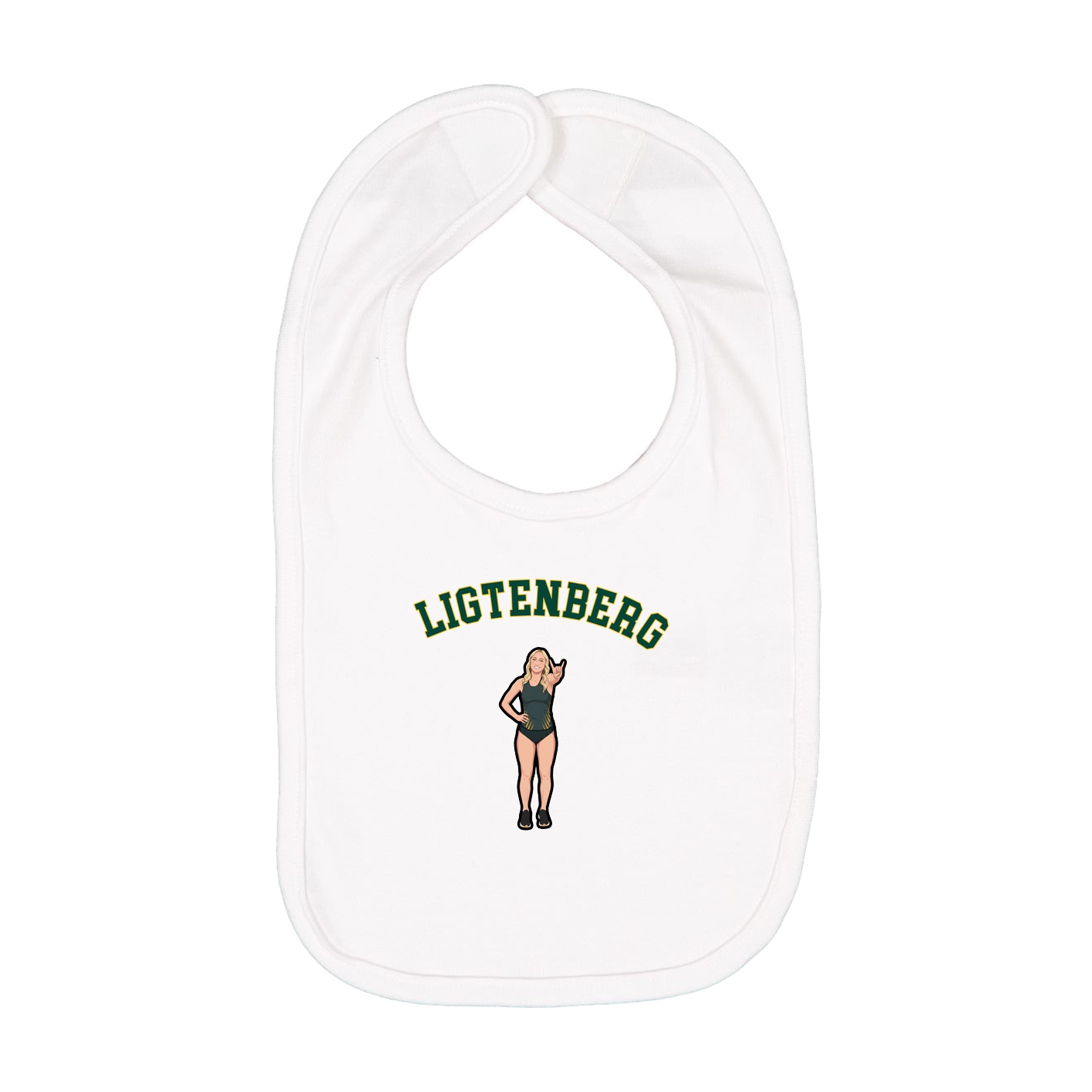 Infant Bib — Shirsey Arch in White