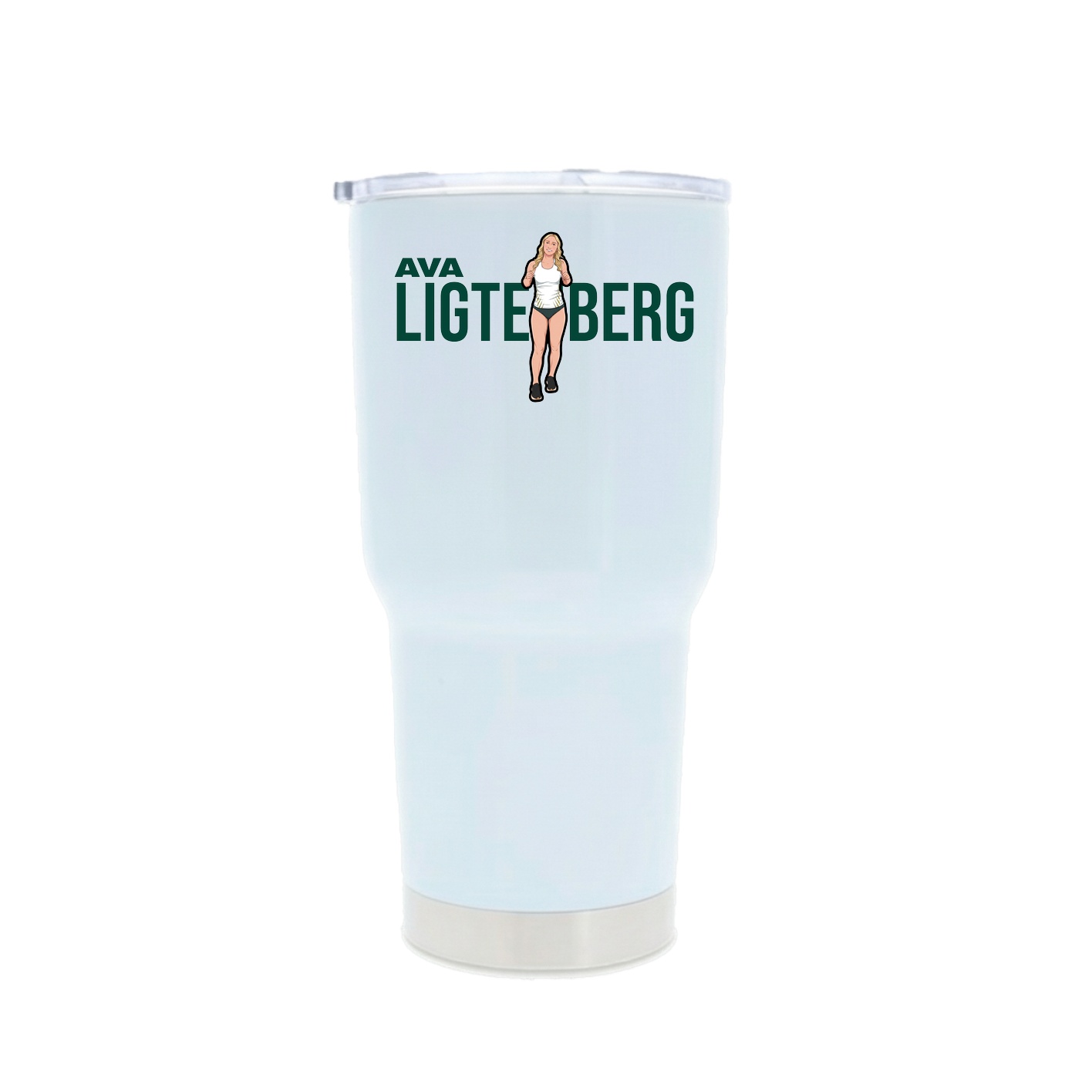 30oz Stainless Steel Tumbler — Player Name in White