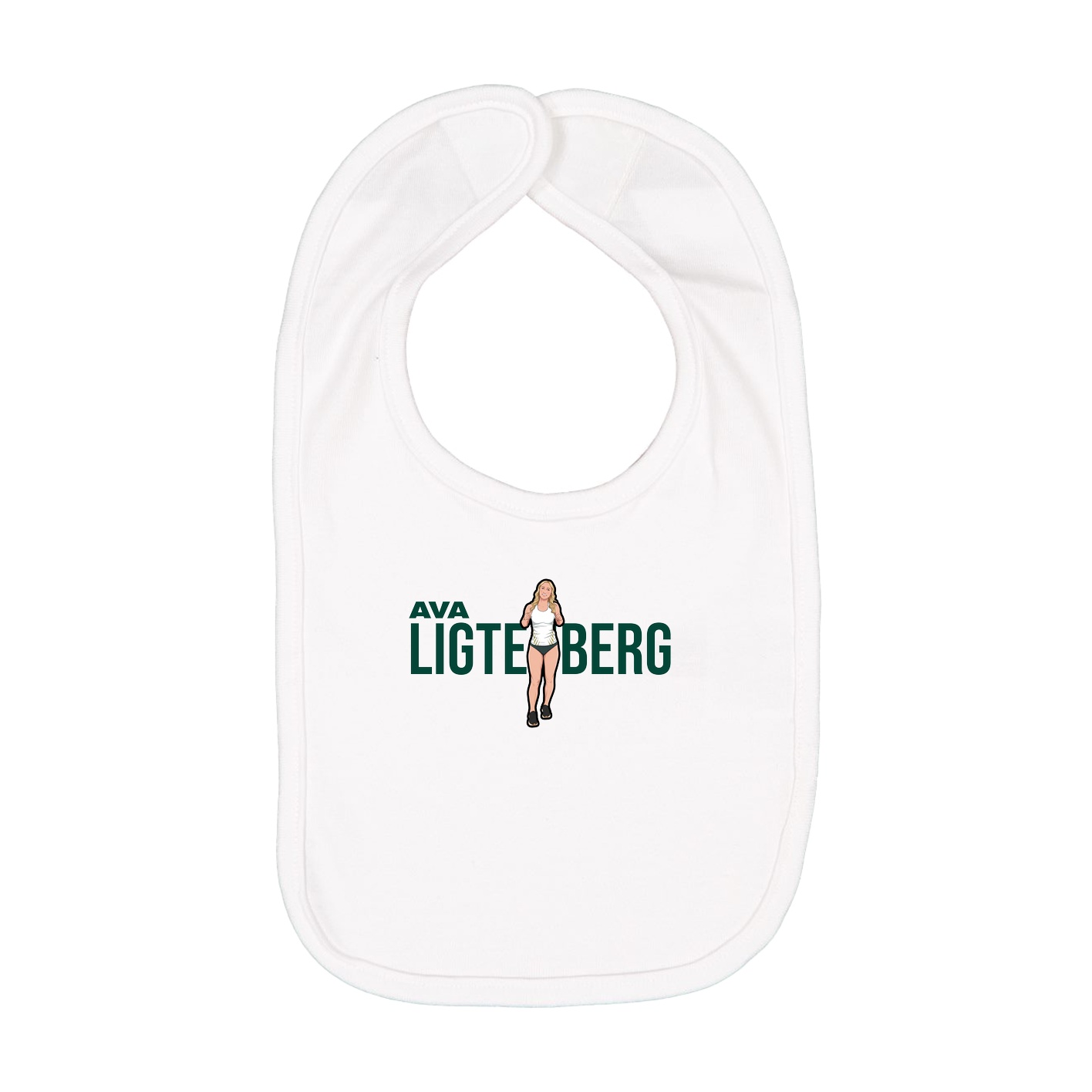 Infant Bib — Player Name in White