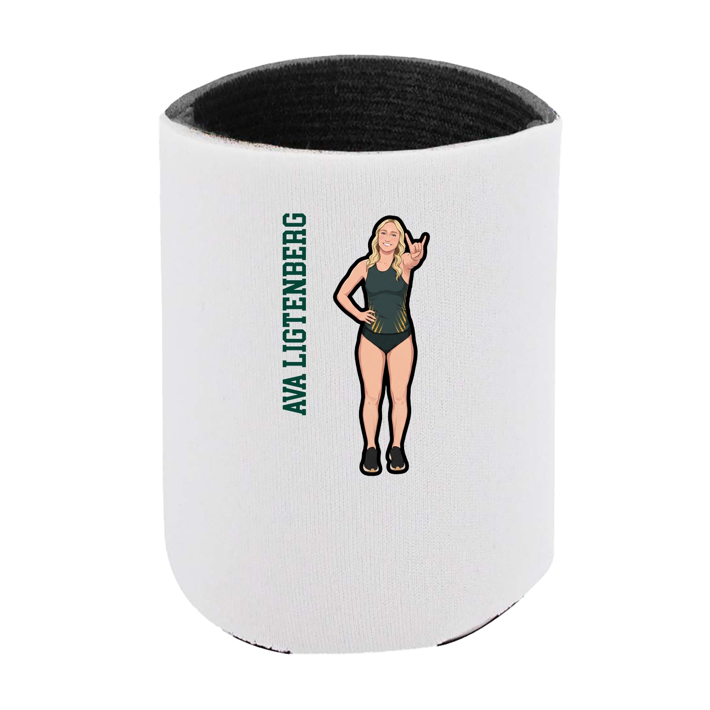 Can Holder — Name Vertical in White