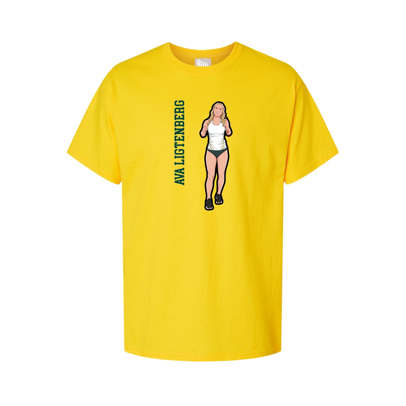 Tee — Name Vertical in Gold