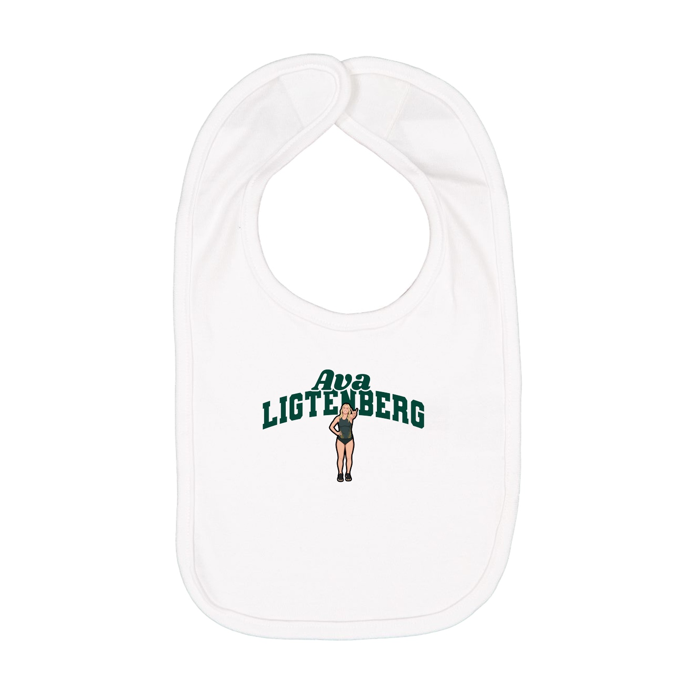 Infant Bib — Signature Arch in White