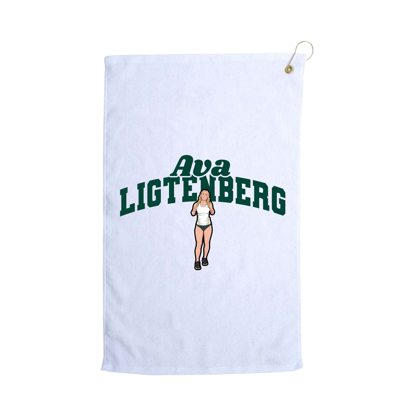 Golf Towel — Signature Arch in White