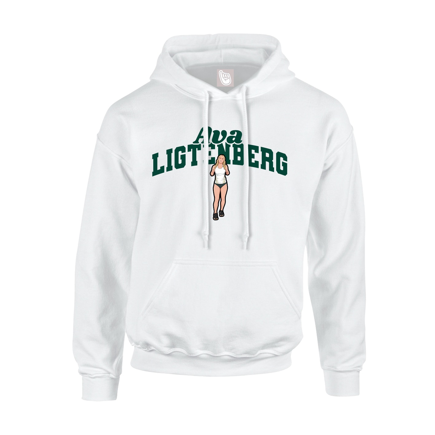 Hoodie — Signature Arch in White