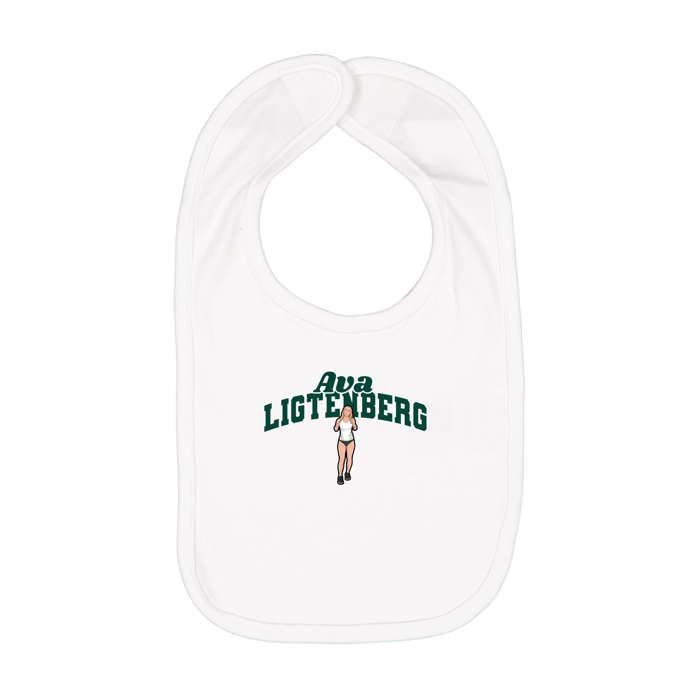 Infant Bib — Signature Arch in White