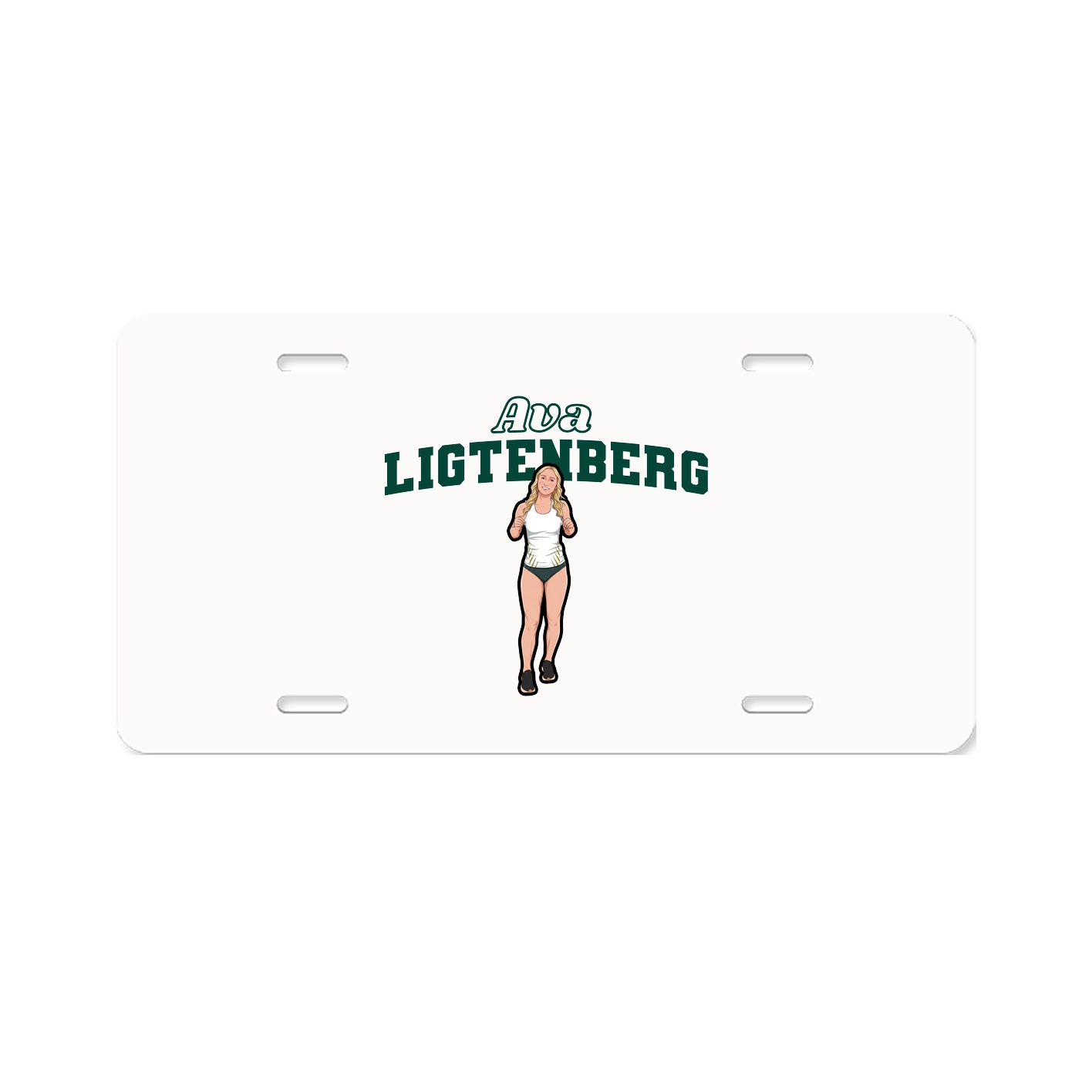 License Plate — Name Arch in Classic