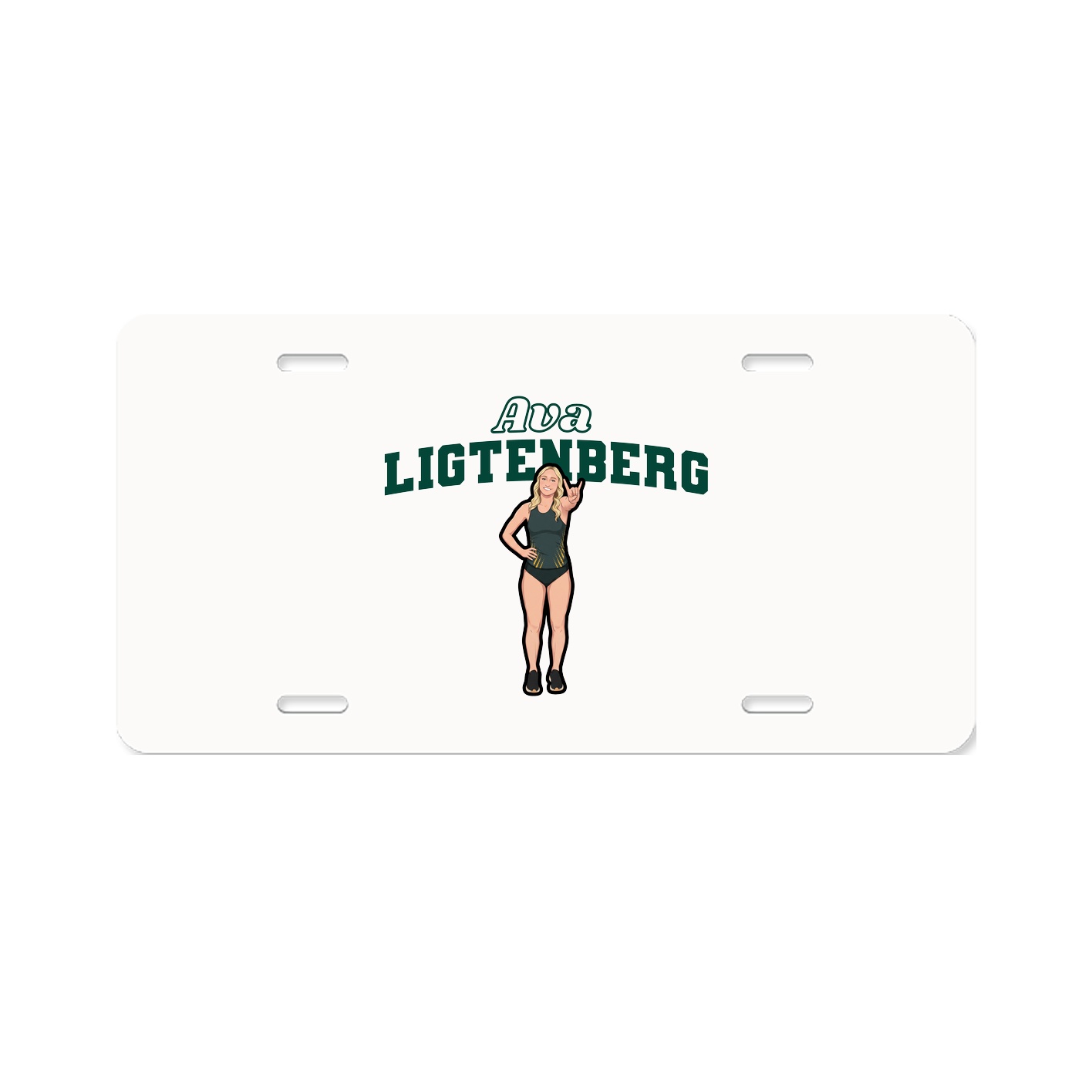 License Plate — Name Arch in Classic