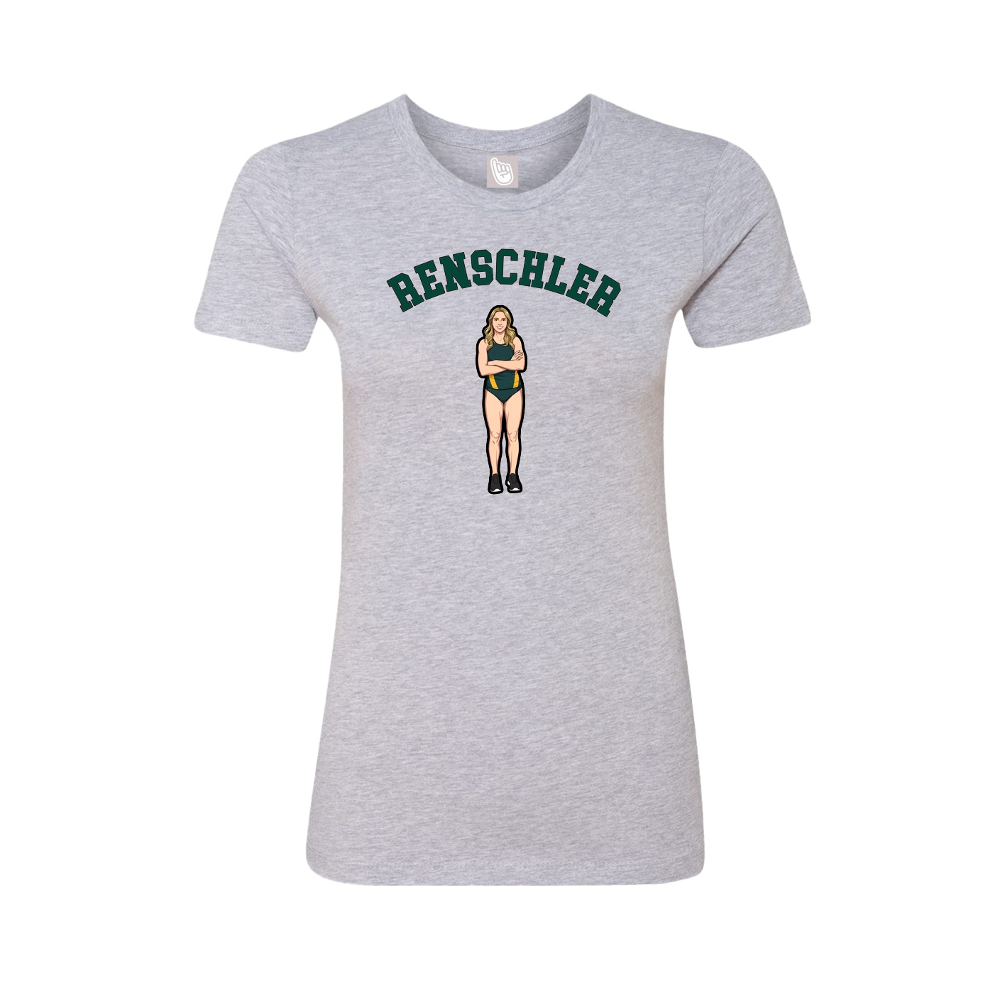 Fitted Women's Tee — Shirsey Arch in Grey