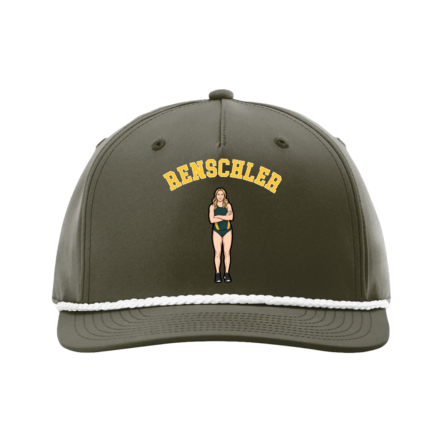 Five-Panel Classic Rope Cap — Shirsey Arch in Green