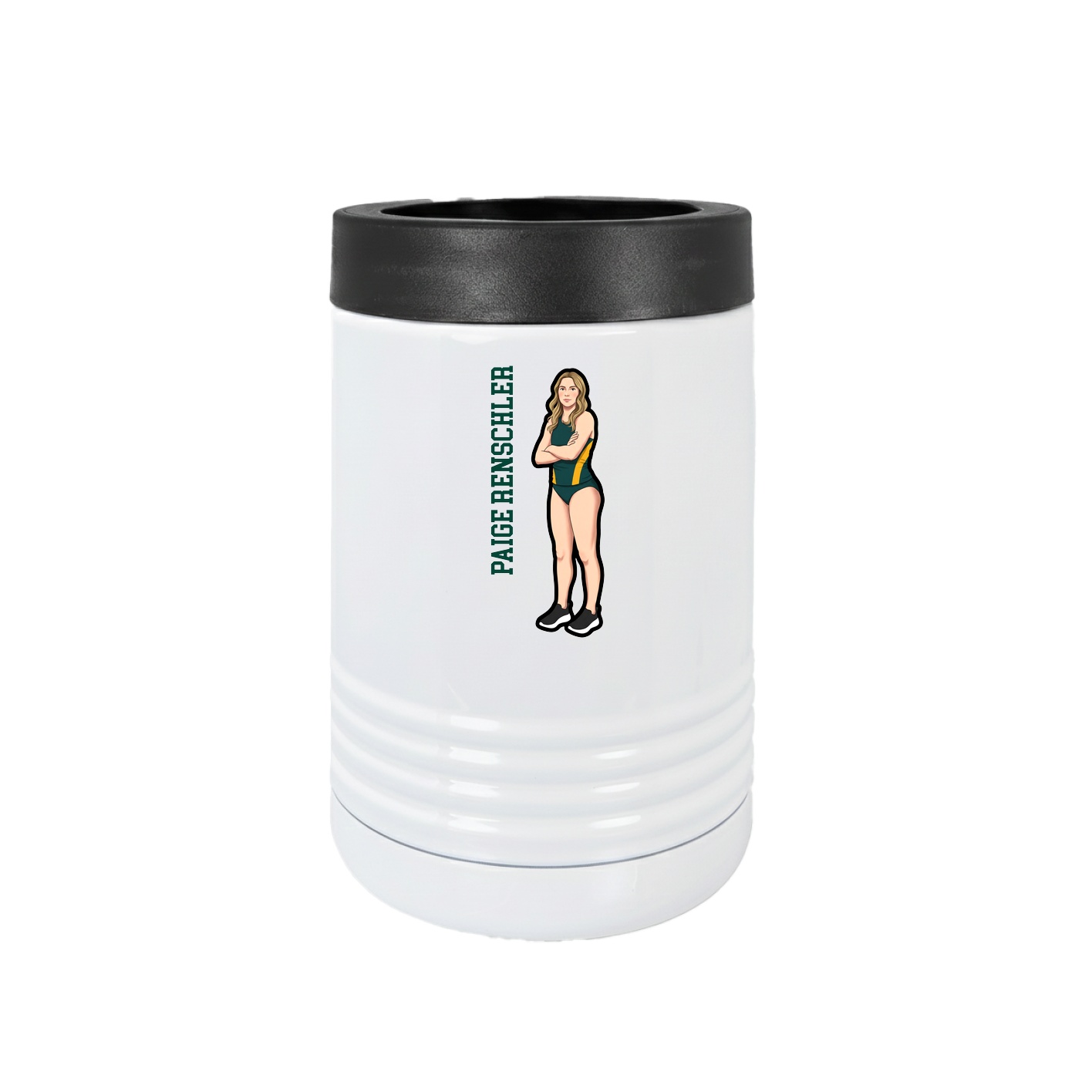 Beverage Holder — Name Vertical in White