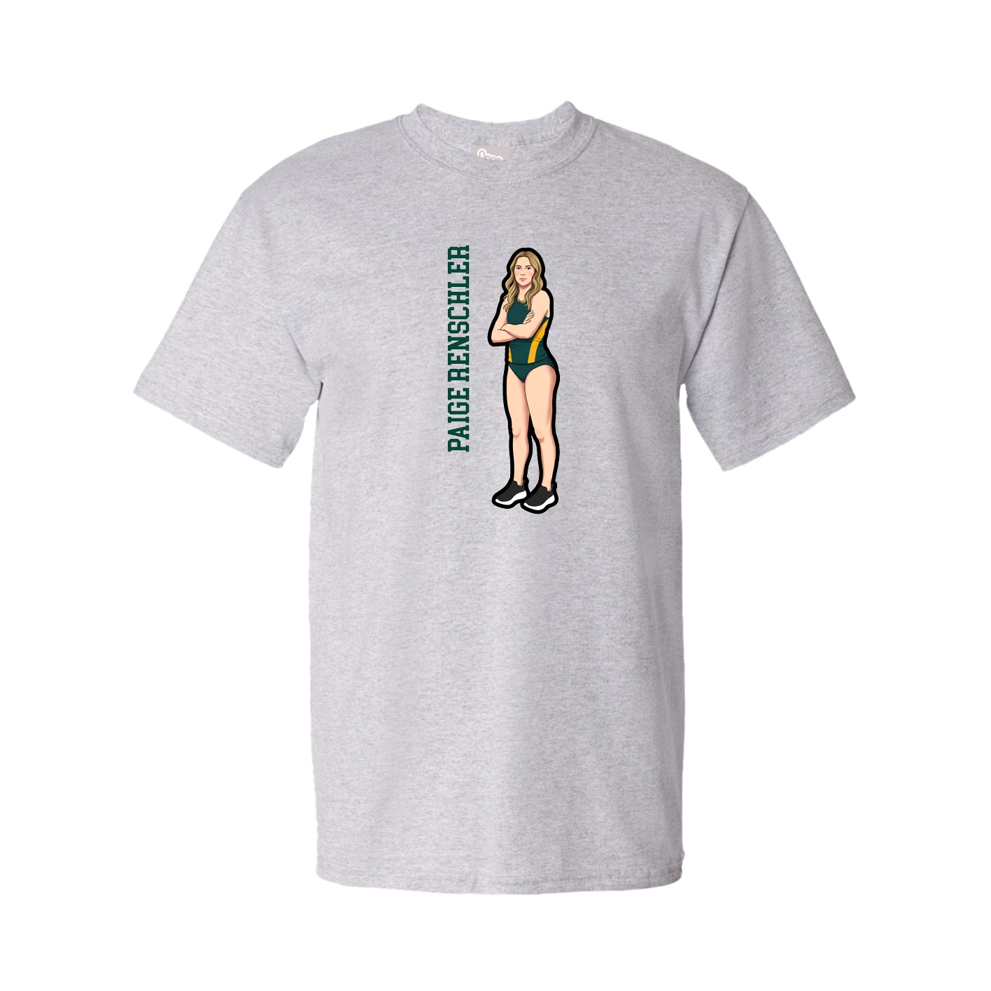 Youth Tee — Name Vertical in Grey