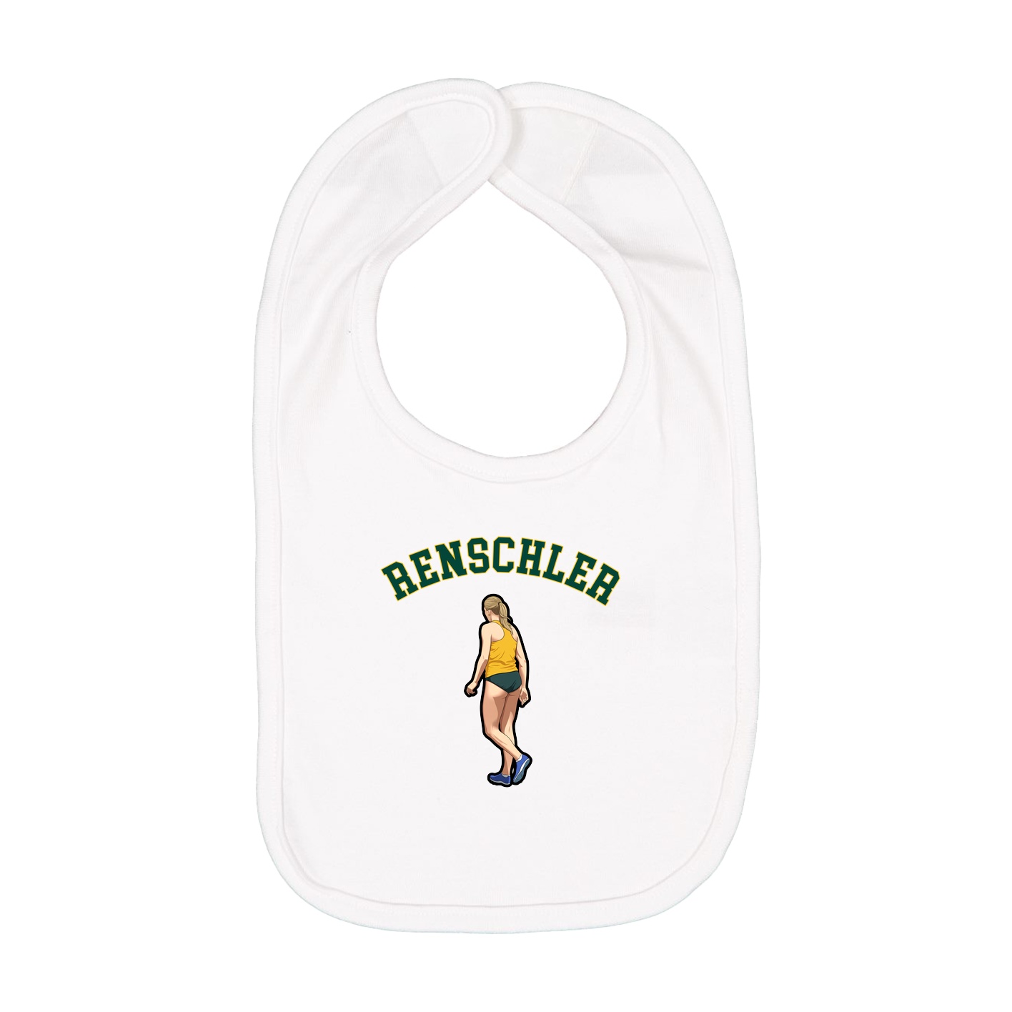 Infant Bib — Shirsey Arch in White