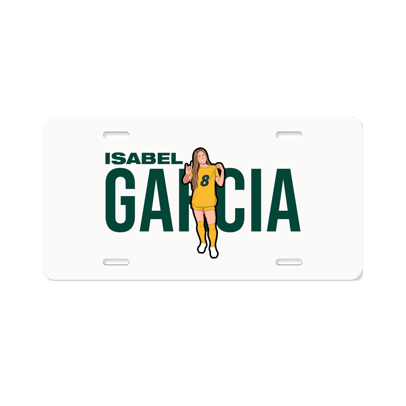 License Plate — Player Name in Classic