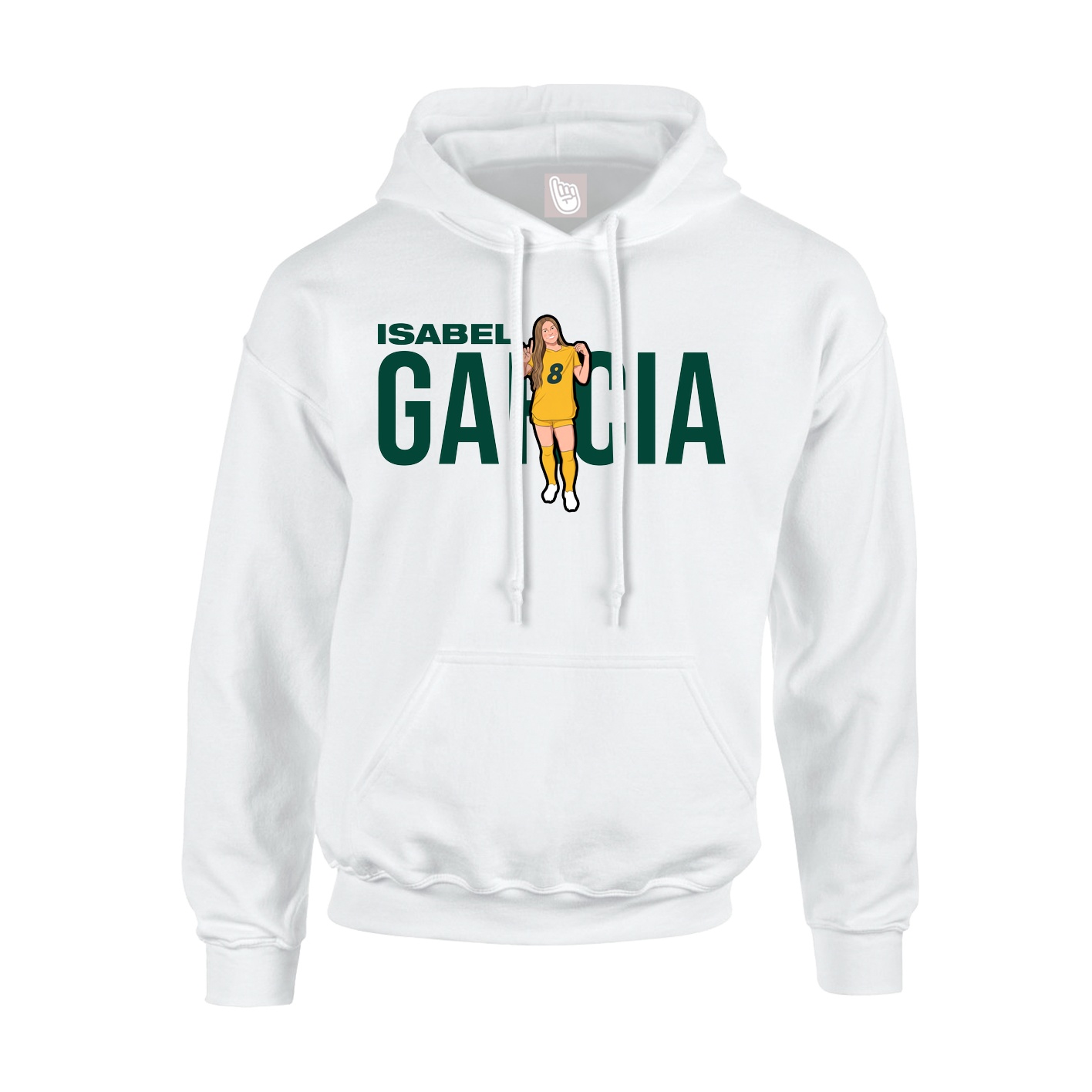 Youth Hoodie — Player Name in White