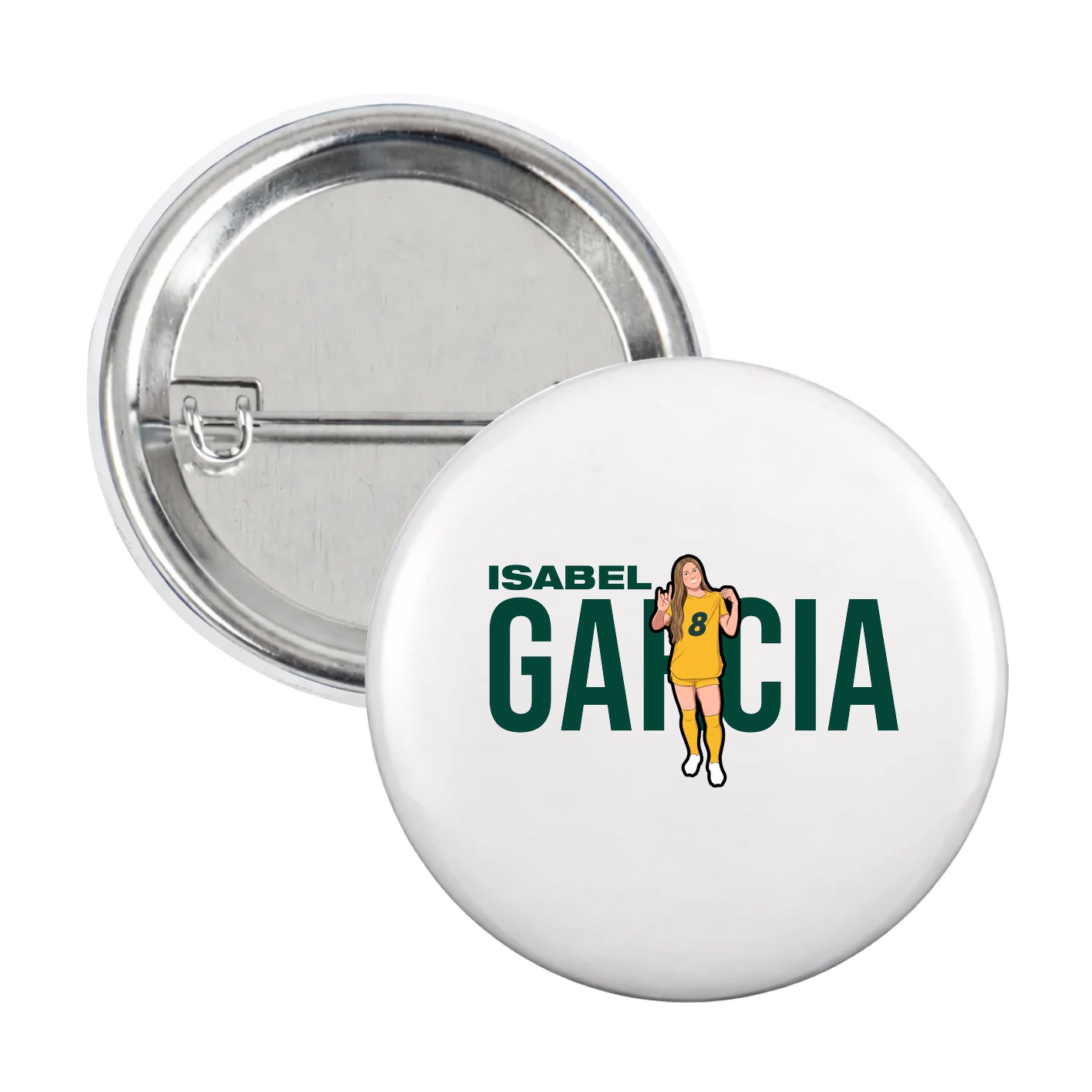 Game Day Button — Player Name in White