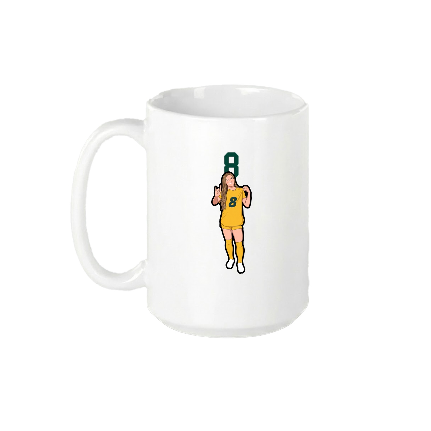 15oz Coffee Mug — Number Top in White
