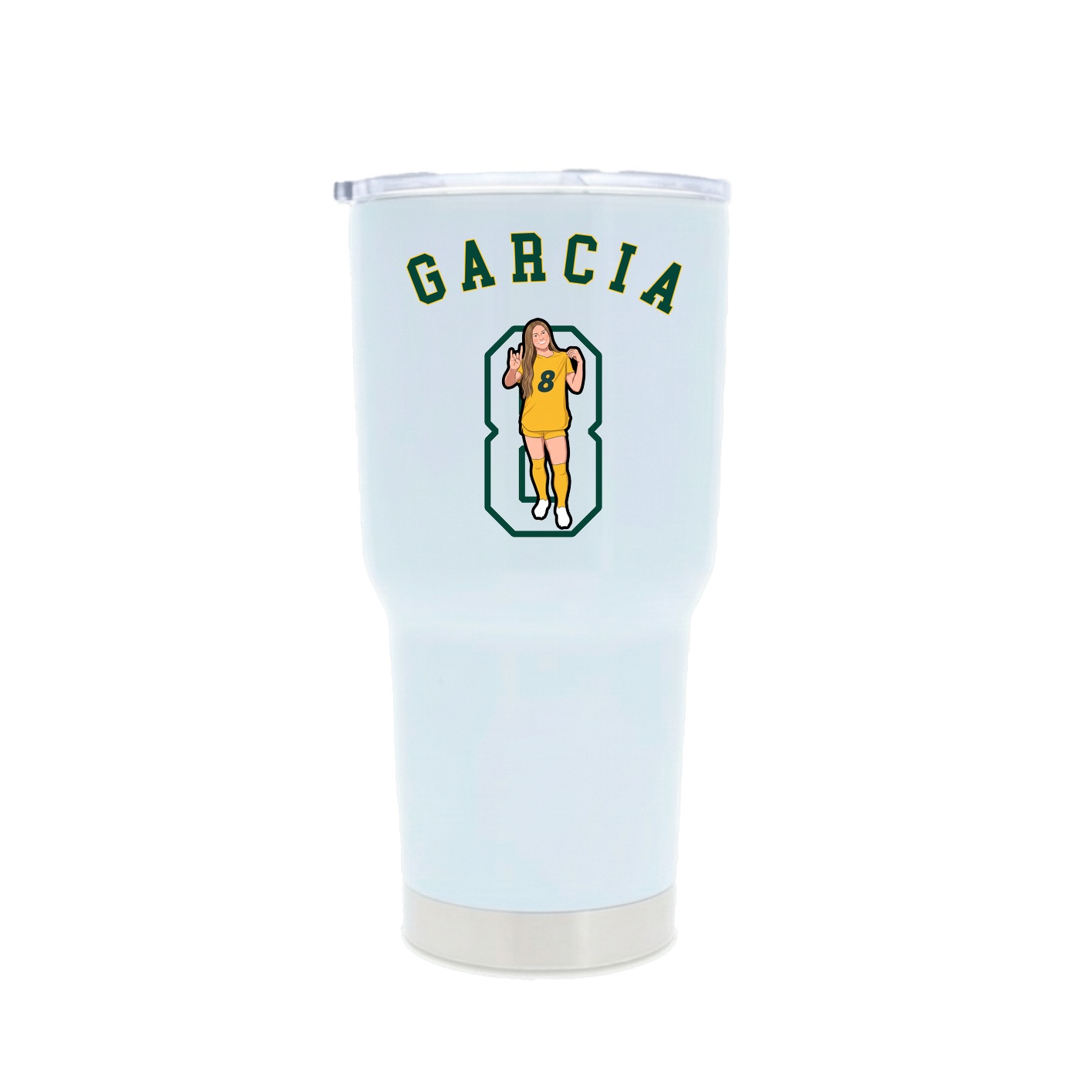 30oz Stainless Steel Tumbler — Shirsey Arch in White