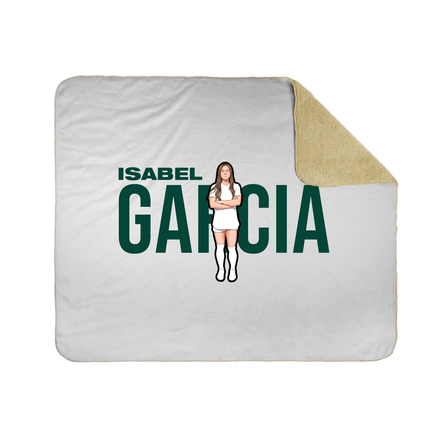 Throw Blanket — Player Name in White