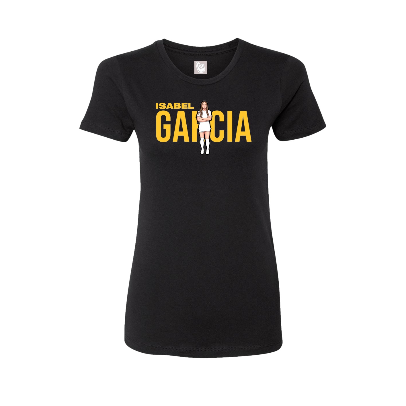 Fitted Women's Tee — Player Name in Black