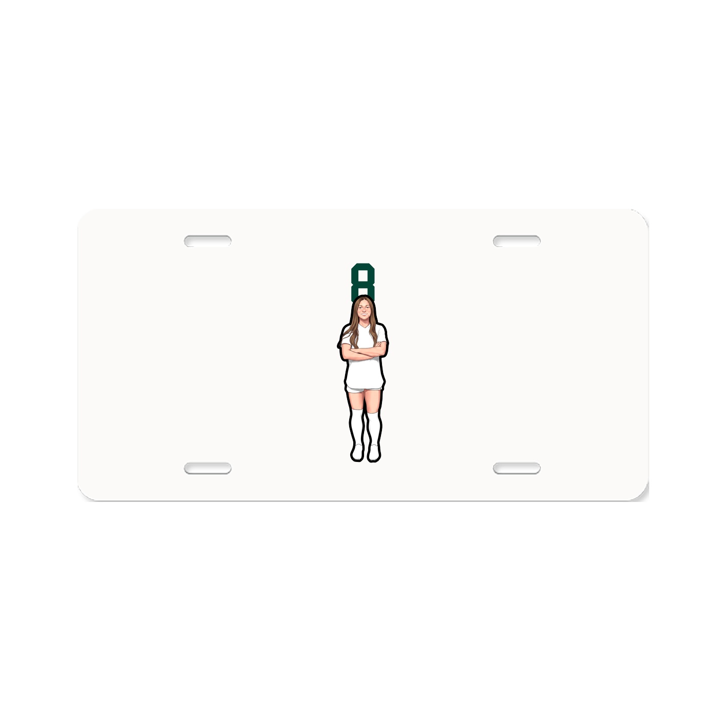 License Plate — Number Top in Classic