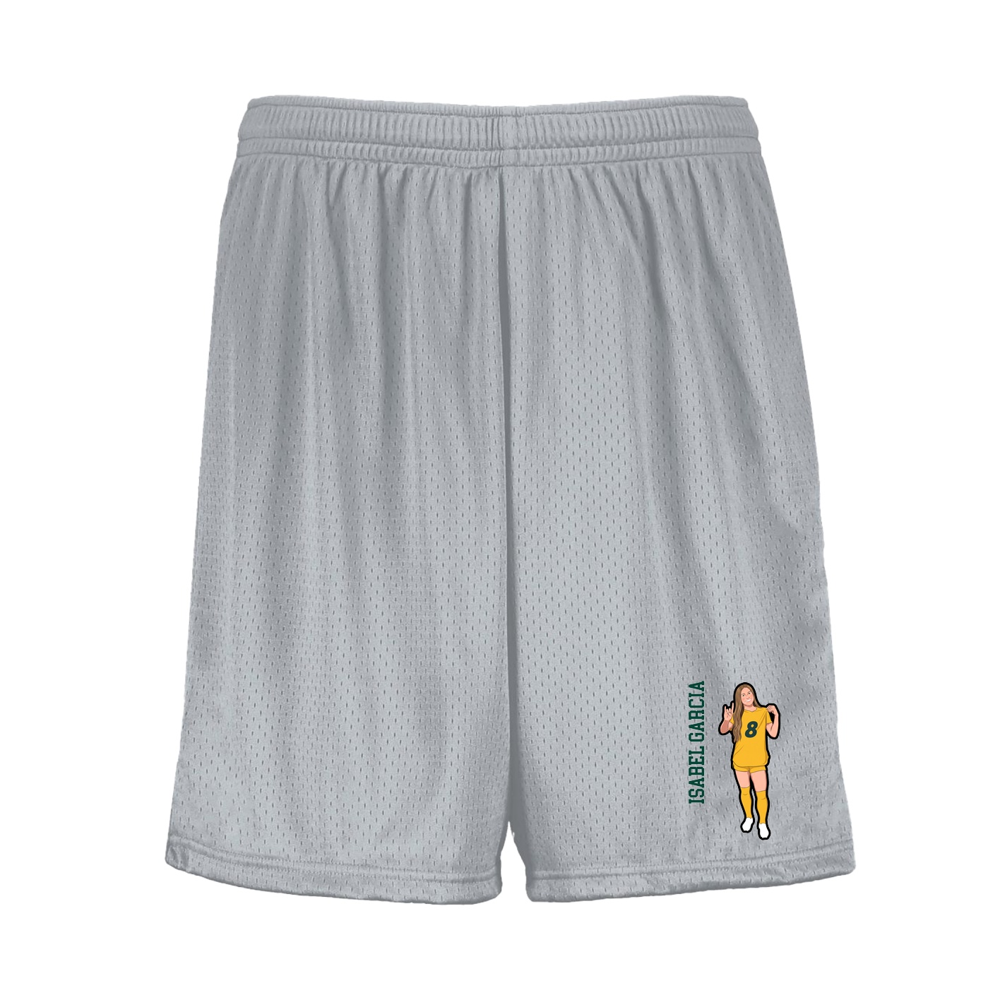 Shorts — Name Vertical in Silver