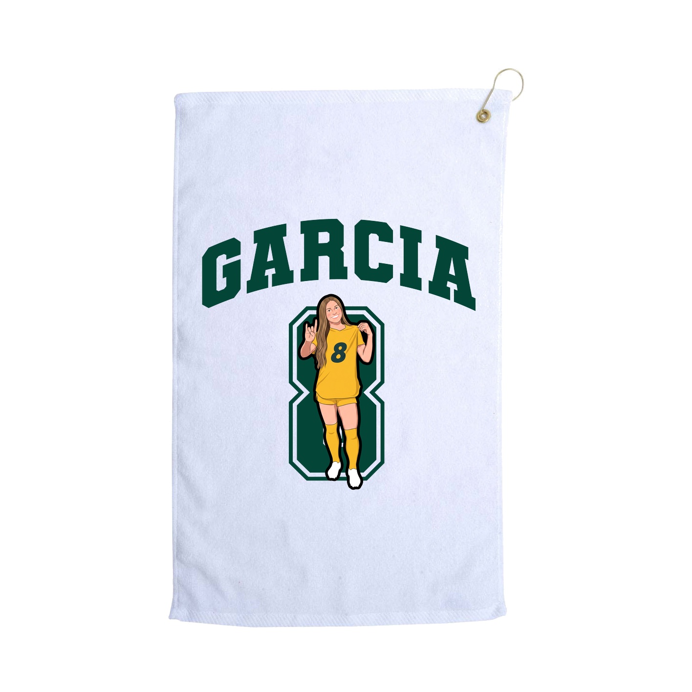 Golf Towel — Number in White