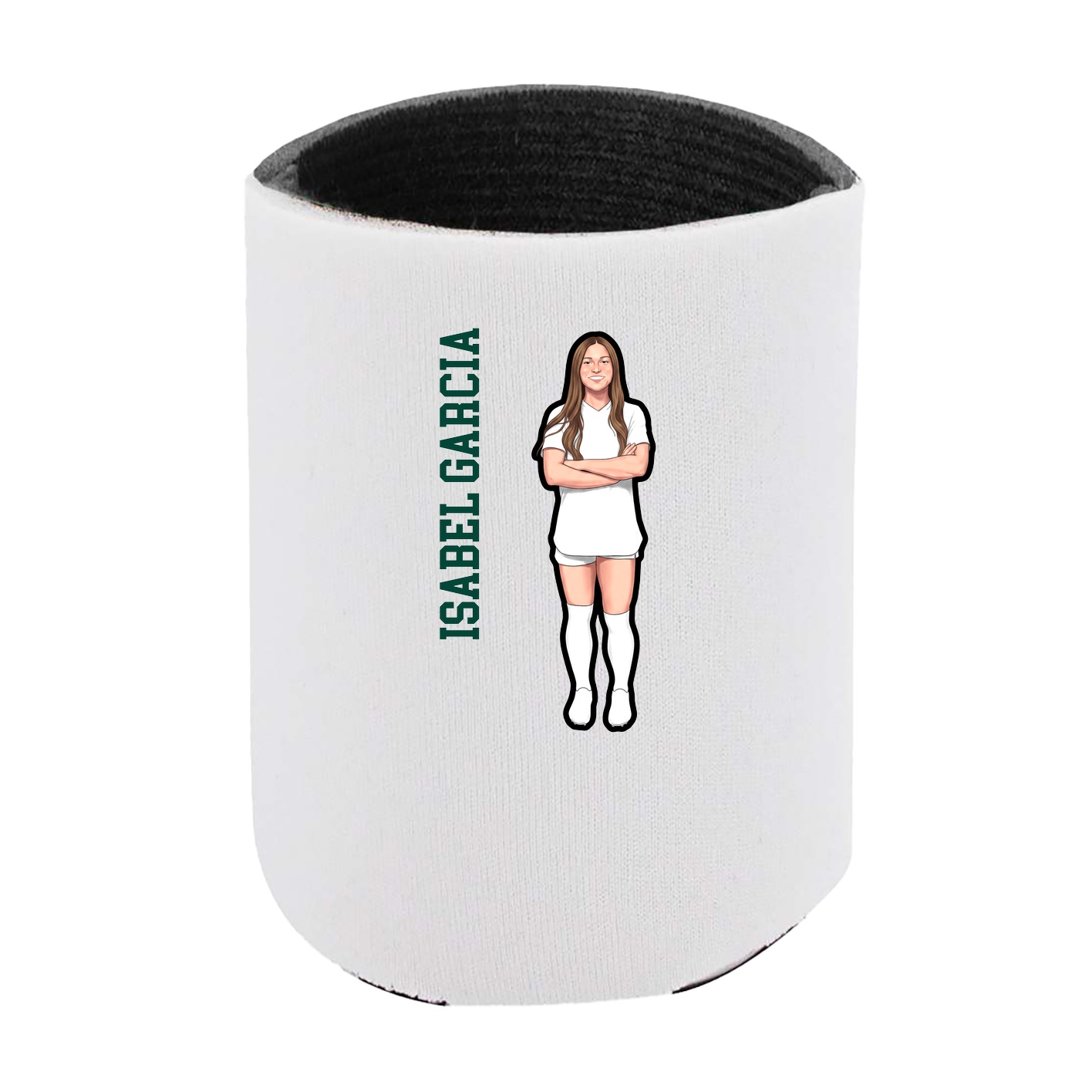 Can Holder — Name Vertical in White