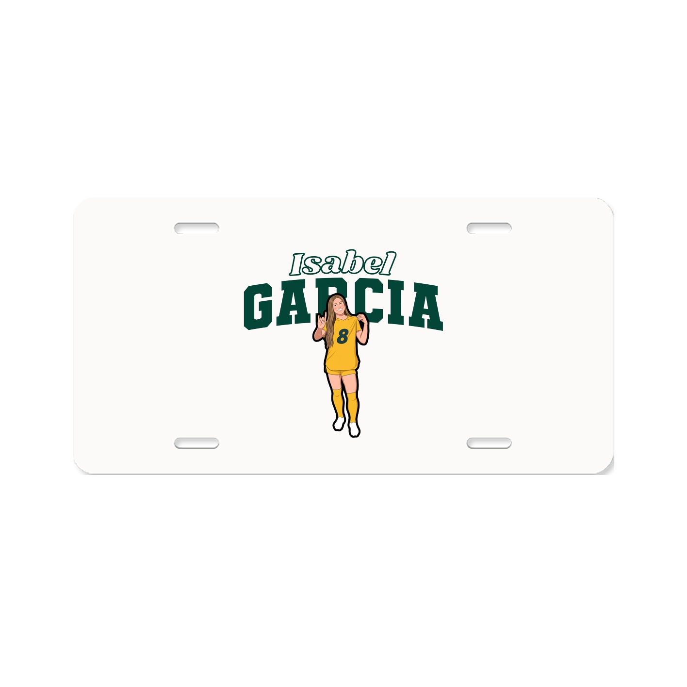 License Plate — Name Arch in Classic