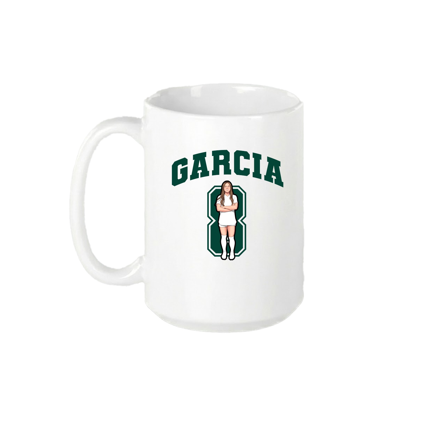 15oz Coffee Mug — Number in White