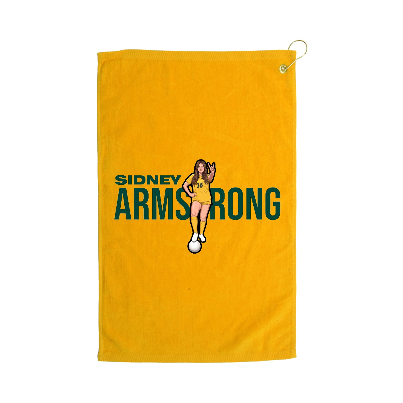 Golf Towel — Player Name in Gold