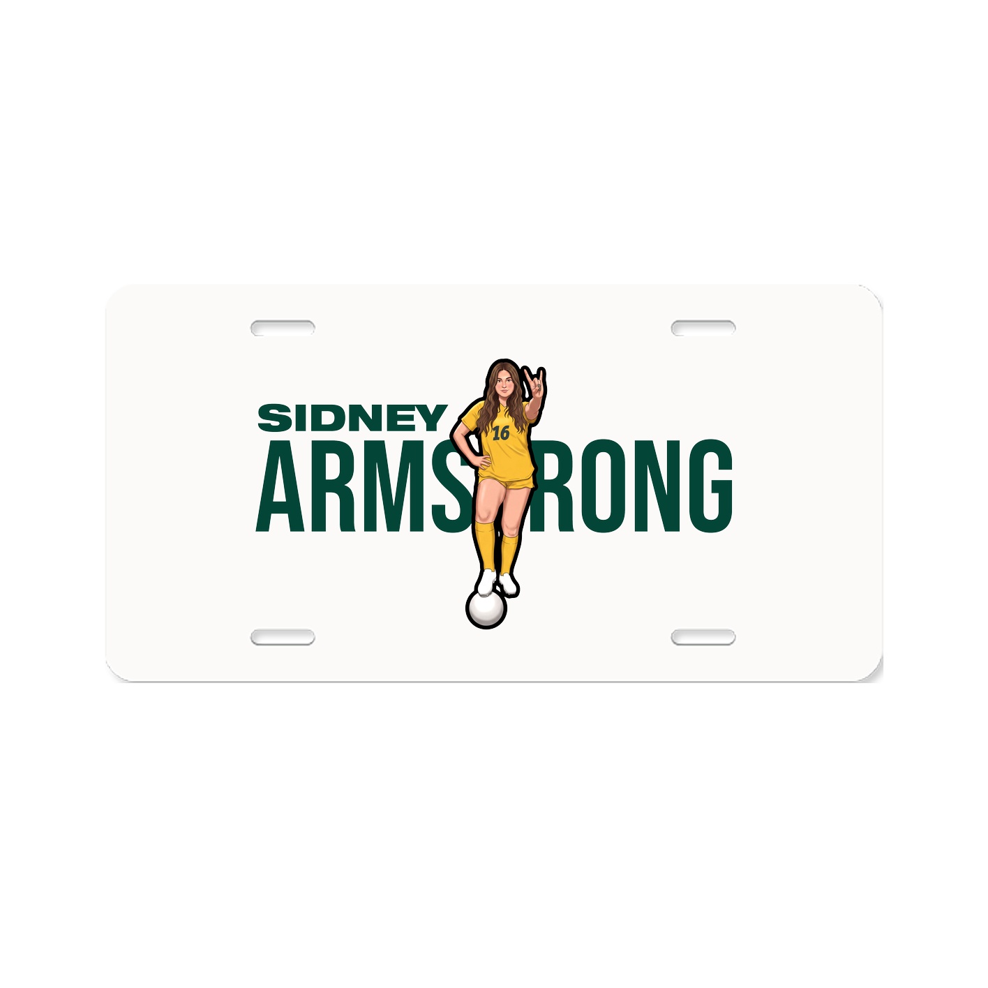 License Plate — Player Name in Classic