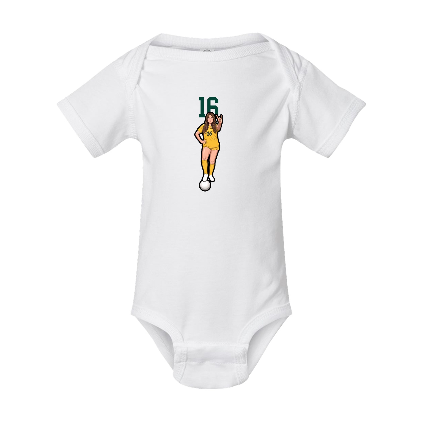 Baby Onesie — Number Top in White