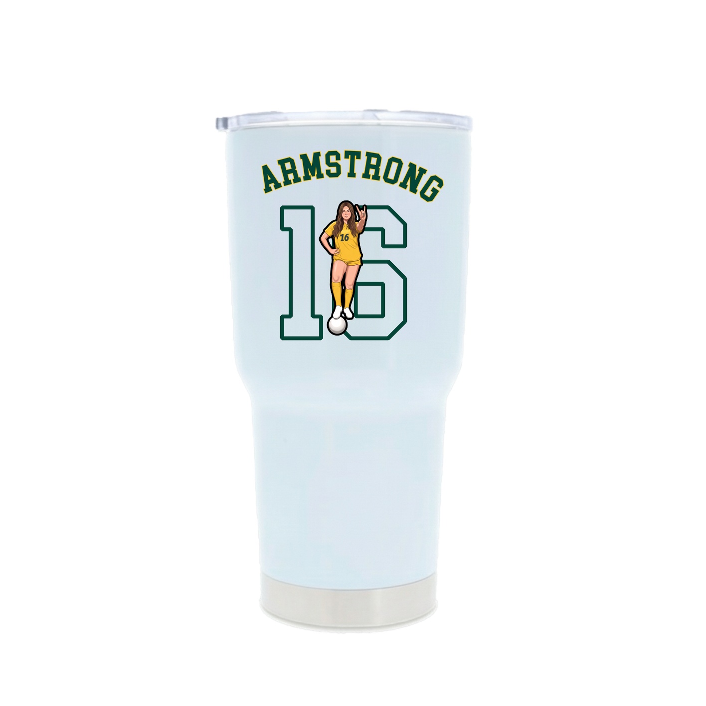 30oz Stainless Steel Tumbler — Shirsey Arch in White