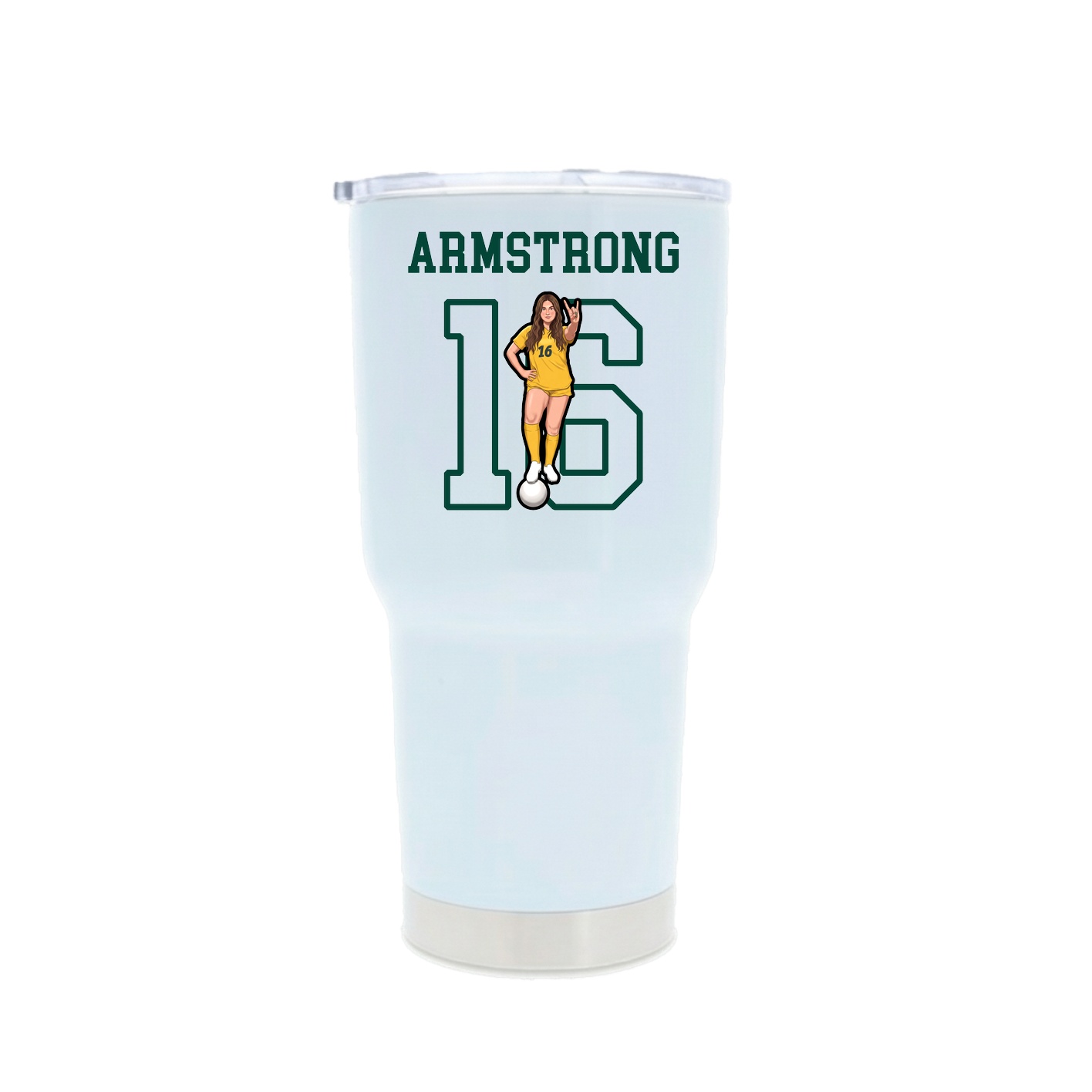 30oz Stainless Steel Tumbler — Shirsey in White